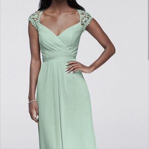 David's bridal mint bridesmaid dress